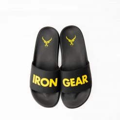 IRONGEAR Fitness MEN'S Unisex Power Slides Black / Yellow