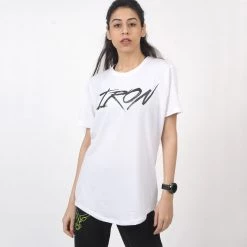 IRONGEAR Fitness Dipped Hem Short Sleeve For Ladies