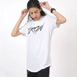 IRONGEAR Fitness Dipped Hem Short Sleeve For Ladies