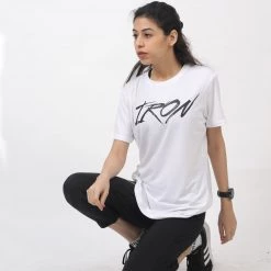 IRONGEAR Fitness Dipped Hem Short Sleeve For Ladies