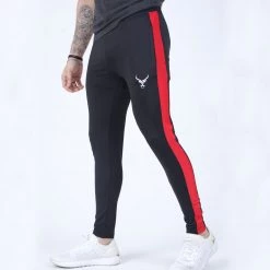 IRONGEAR Fitness Quick Dry IRON Trouser Red Stripe