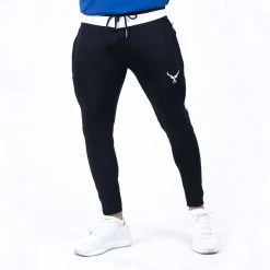 IRONGEAR Fitness Quick Dry IRON Trouser Black White Half Stripe (T) Shop New