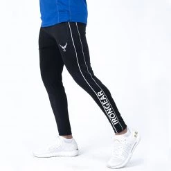 IRONGEAR Fitness Quick Dry IRON Trouser (White Piping) Shop New