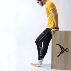 IRONGEAR Fitness Quick Dry IRON Trouser (White Piping) Shop New